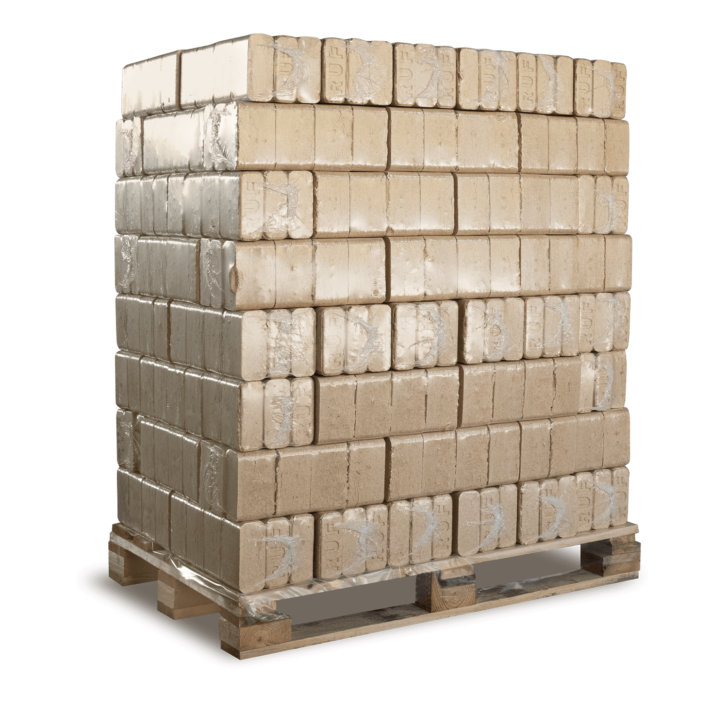 RUF Original Blue Holzbriketts – 96 × 10 kg | Schnell entflammbar, wenig Asche, FSC®-zertifiziert