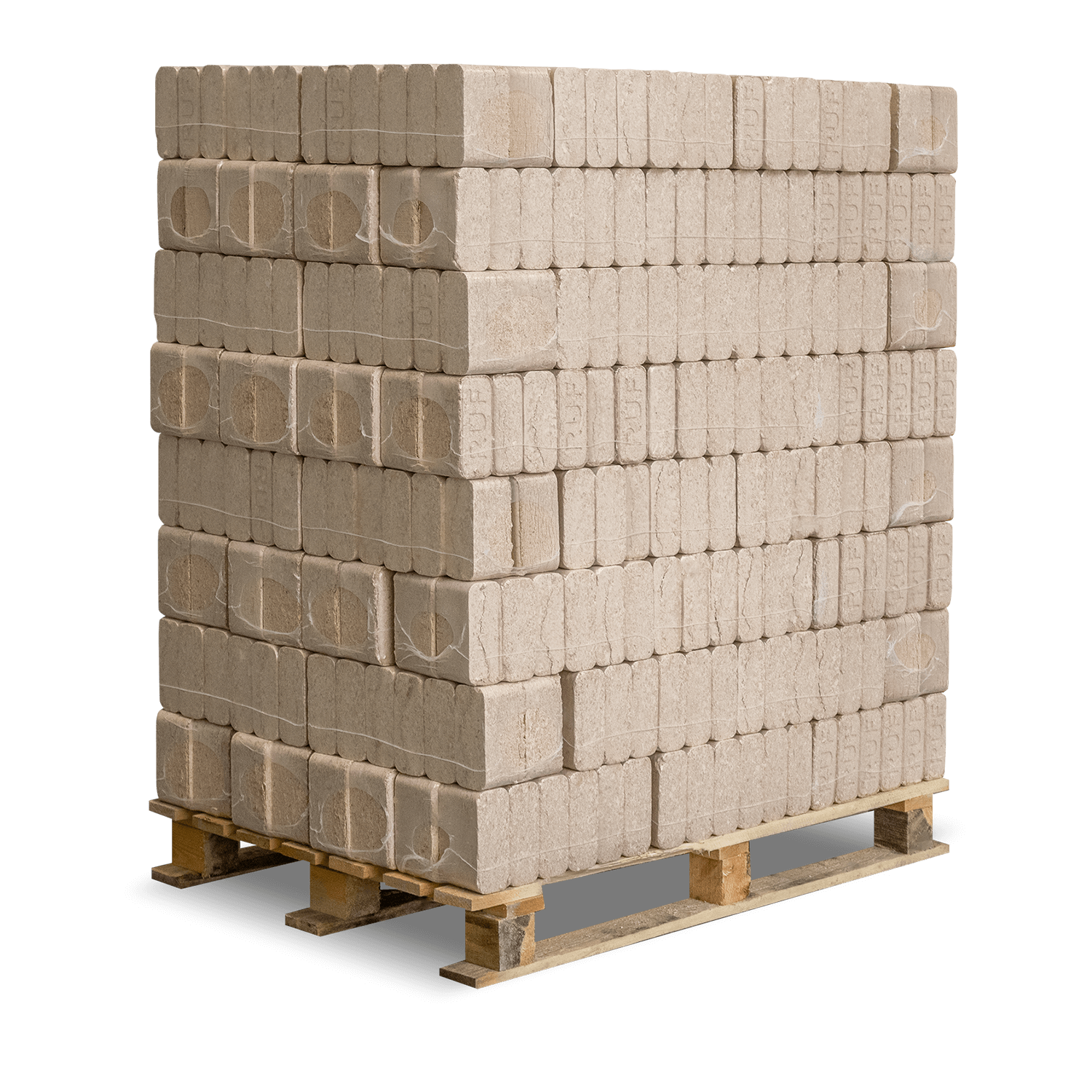 RUF Original Red Holzbriketts – 96 × 10 kg | Lange Brenndauer, wenig Asche, FSC®-zertifiziert