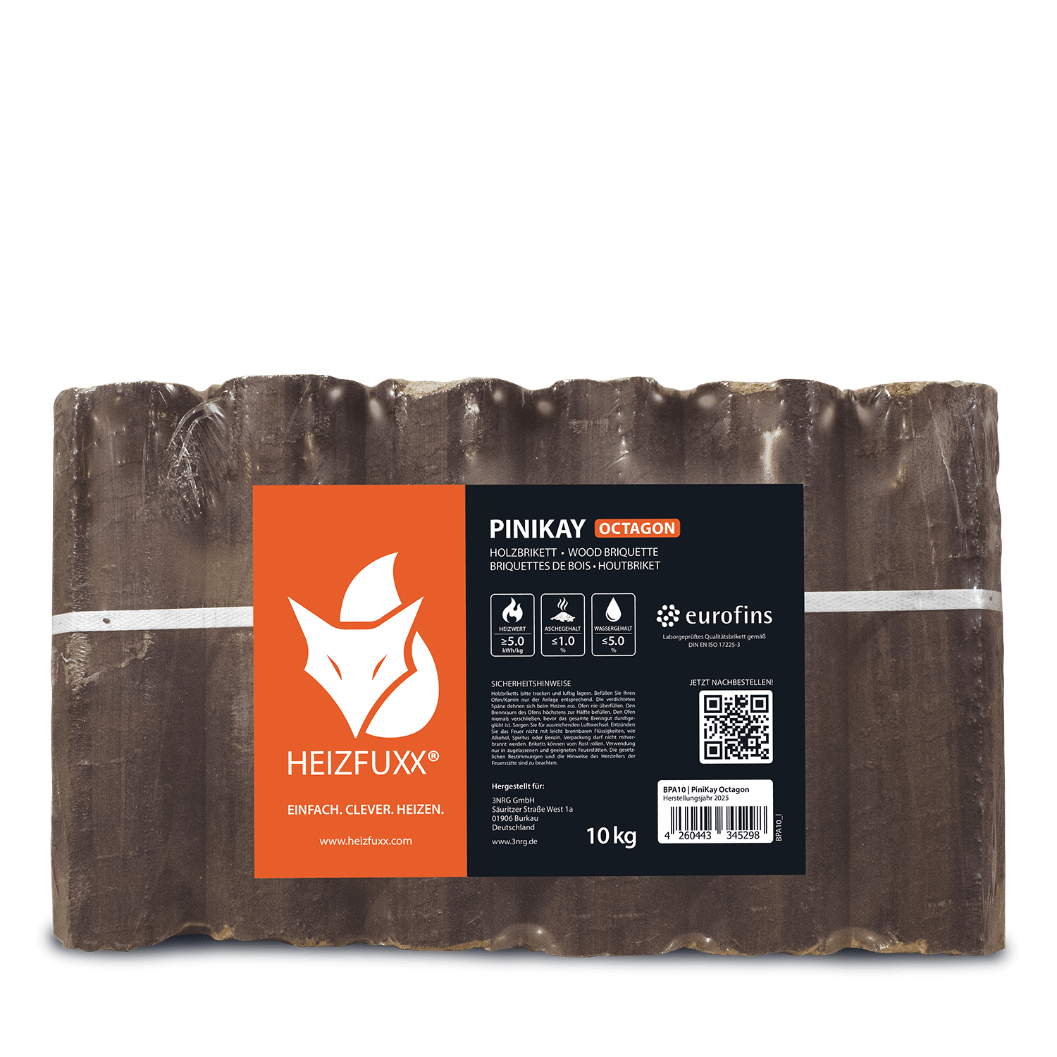 PiniKay Octagon Holzbriketts – Palette 960 kg